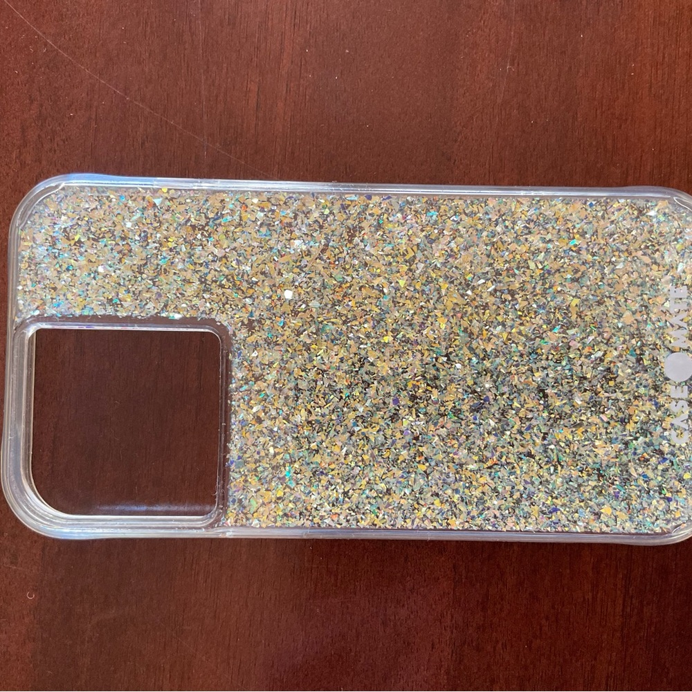 Case-Mate Sparkling Gold Glitter Phone Case for iPhone 13 Pro